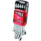 USAG U02856062-285 KA/DS12 - Set of 12 reversible ratchet combination wrenches with locking ring