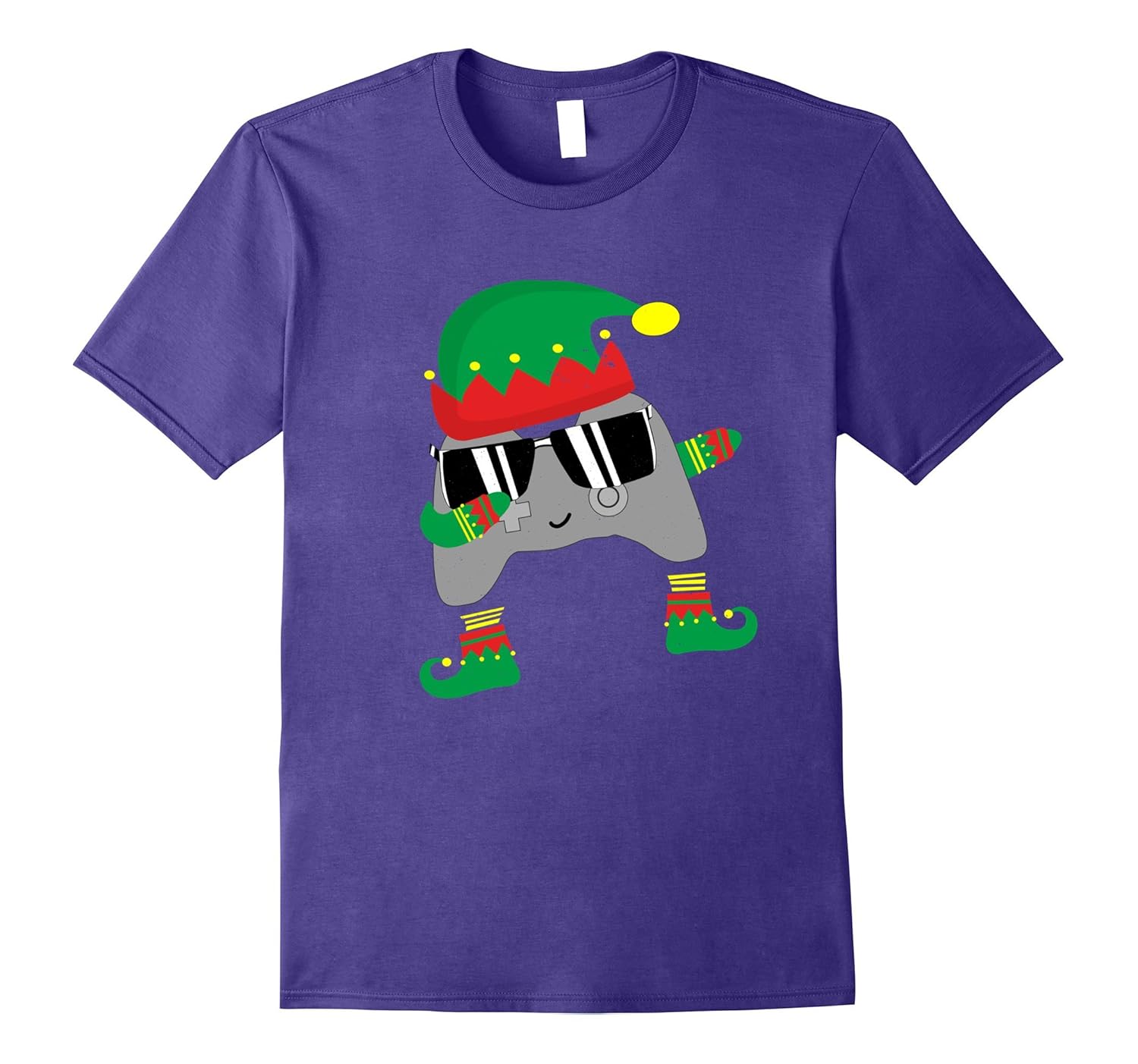 Dabbing Elf Video Games T Shirt Christmas Gamer Tee-ANZ