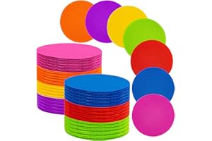 Sukh 28 Pcs Carpet Spot Markers - Carpet Spots for Classroom Carpet Floor 4 Inch Circle Dots 7 Colors Floor Dot for Decoratio
