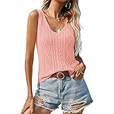 Dellytop Women's V Neck Knit Tank Tops 2025 Summer Casual Sleeveless Shirts Sweater Vest