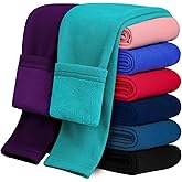 KEREDA Girls Fleece Lined Leggings Pack of 2 Winter Warm Pants Girls Clothes