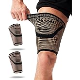 FVVWVV 1 Pair Thigh Compression Sleeve, Hamstring Compression Sleeve for Men and Women, Anti-Slip Upper Leg Sleeves for Recovery, Running, Sports and Workout