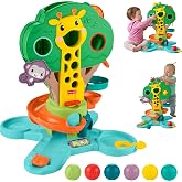 Fisher-Price Sit-to-Stand Jungle Tree Musical Activity Toy | Ball Drop Play Center, 6 Balls, For Baby &amp; Toddler Ages 6+ Months