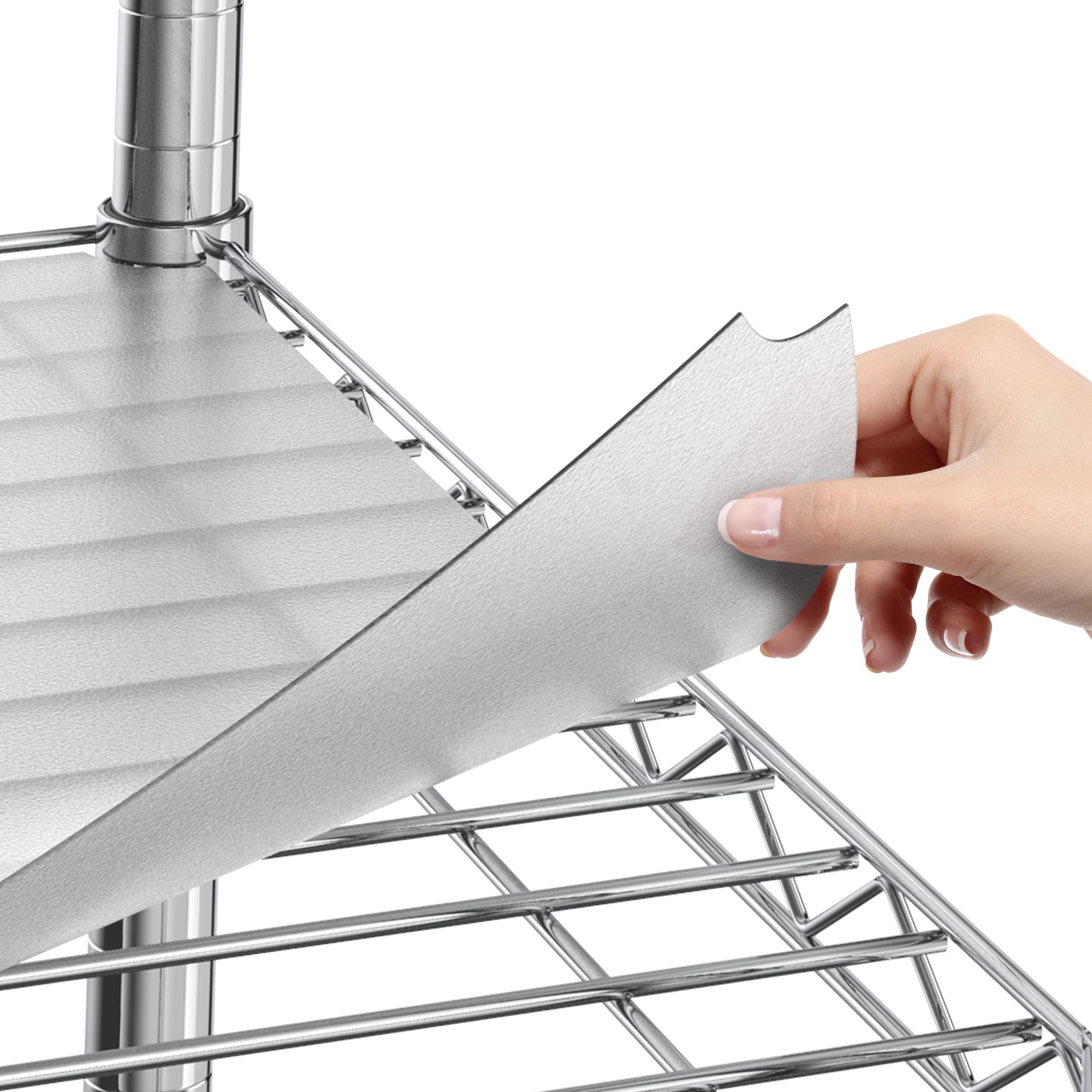 Sterling Shelf Liners for Wire Shelf System - Plastic Wire Shelving Shelf Mats - Clear, 24x48 Inch 4pcs Image