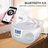 Gelielim Portable CD Player Boombox with Bluetooth FM Radio USB Remote view 4