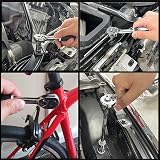 LUOWAN 46 Piece 1/4 Inch Drive Socket Set Ratchet Wrench Kit 4-14mm CV Sockets view 8