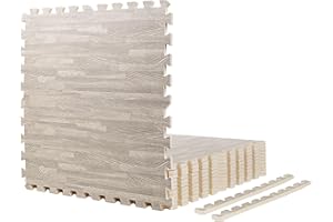 AmStaff Fitness Interlocking Foam Floor Tiles - Heavy Duty Water Proof EVA Foam Mats, Puzzle Flooring Mats for Gym, Play Area