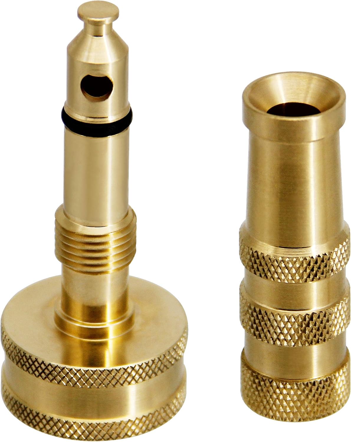 ATDAWN Brass Hose Nozzle, Heavy-Duty Brass Adjustable Twist Hose Nozzle, 2 Pack (3") : Garden & Outdoor