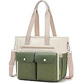 RalChyez Lunch Box for Women, Large Lunch Tote Leakproof Adult Lunch Bag Insulated Lunch Cooler Purse with Storage Pocket for Work Picnic Beach Trip Green