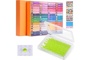 PP OPOUNT 60 PCS Diamond Art Storage Trays for Diamonds Storage & Line-Up, 2-in-1 DiamondPaintingStorage for Diamond Art Crafters, Diamond Art Convex Bottom Design, Diamond Painting Accessories