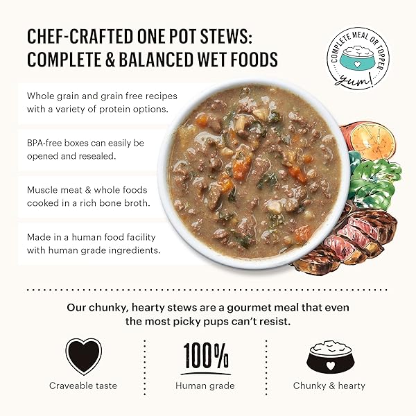 THE HONEST KITCHEN HUMAN GRADE ONE POT STEWS: VARIETY PACK, 10.5 OZ X3