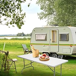 Byliable Folding Table 6ft Portable Heavy Duty