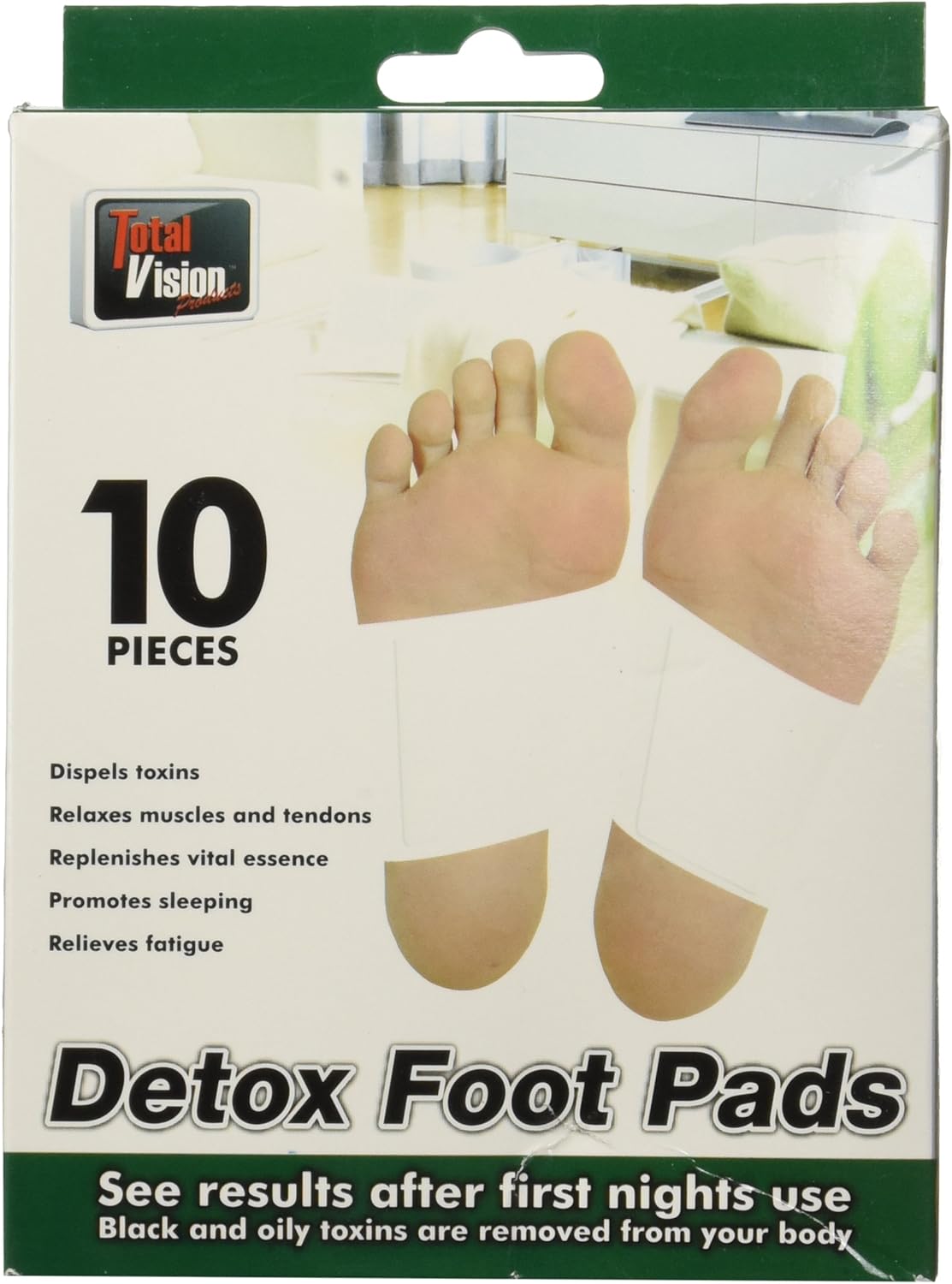 Total Vision Products Detox Foot Pads (10 pc Pack) Amazon.ca Health
