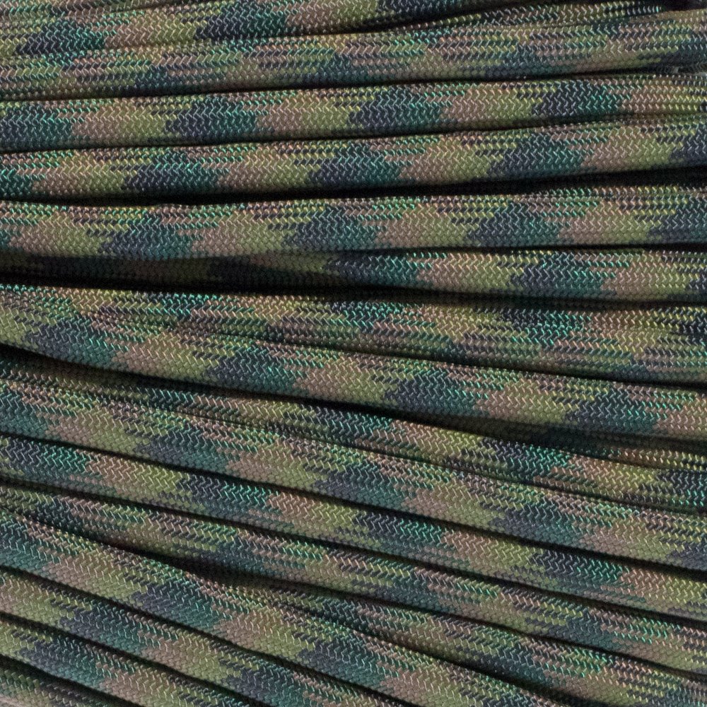 GOLBERG G 100 Feet of True Heavy-Duty American Made BattleCord – Ultra-Strong Outdoor Tactical Survival Paracord – 2650 Pound Tensile Strength – (Woodland)