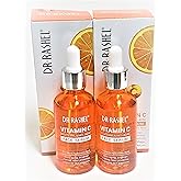 Dr Rashel Vitamin C Face Serum | Hyaluronic Acid , Firming and Anti Aging ( Pack of 2 ) + 1 Pair of Collagen Crystal Eye Mask
