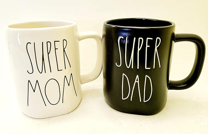 rae dunn mom and dad mug