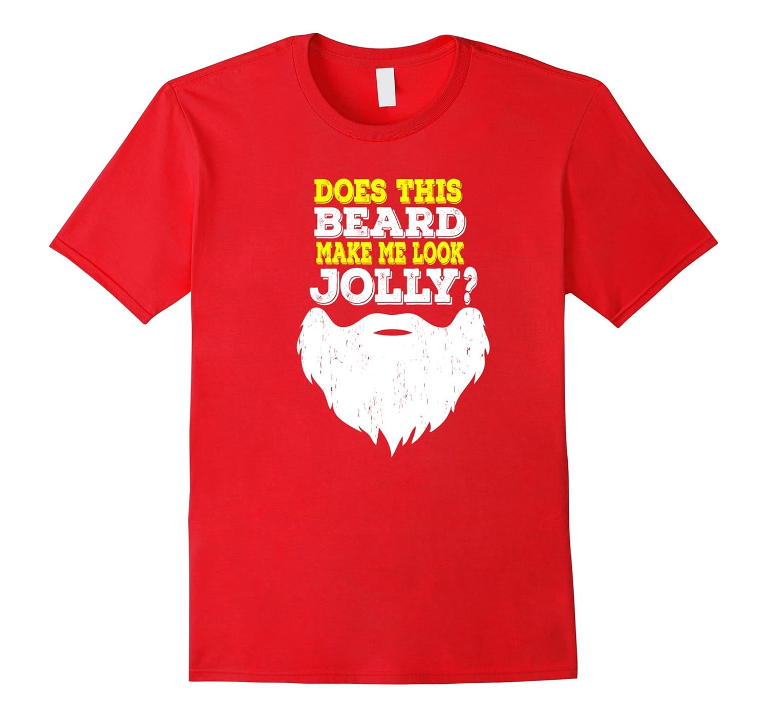 Mens Does This Beard Make Me Look Jolly? Funny Santa T-Shirt-ANZ