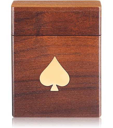 Unique Birthday Gift For Card Players Handcrafted Wooden Playing Card Holder With Premium Ace Cards - Gift Box Set Playing Card Storage Box - View #7