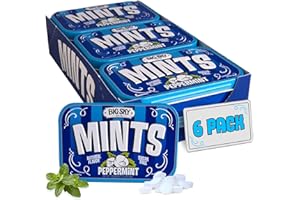 Big Sky Sugar Free Peppermint Mints - 50 Count Tin (Pack of 6) | Kosher Certified, Vegan Peppermint Candy | Aspartame & Gluten Free | Natural Breath Mints for Travel & Sharing, Long Lasting Freshness
