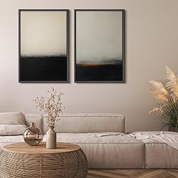 MUDECOR Framed Canvas Print Wall Art Set Black and