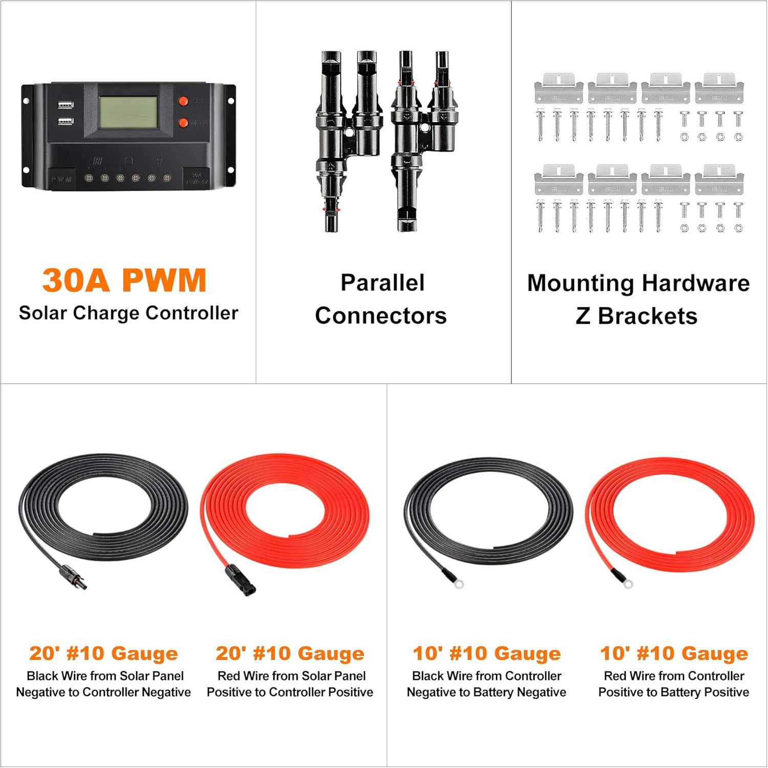 RICH SOLAR 200 Watts 12 Volts Monocrystalline Solar Kit : Garden & Outdoor