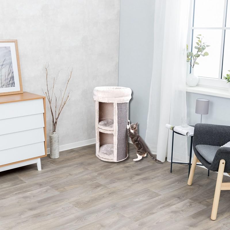 Mexia - Torre de condominio para Gatos de 2 Pisos, Plataforma Superior con Cama extraíble, Cojines extraíbles de 15.75 x 15.75 x 29 Pulgadas