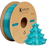 Kretrum PLA Filament 1.75 mm 3D Printer Filaments Cardboard Spool Refills 1 kg Widely Compatible for Most FDM 3D Printers Fits ELEGOO Anycubic FlashForge Creality Bambu Prusa ect. Pine Green
