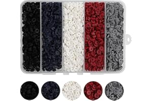 THRELE 3500 Pcs Multicolor Clay Beads for Bracelets Making 6mm Heishi Polymer Clay Bead, Flat Round Disc for Jewelry Making