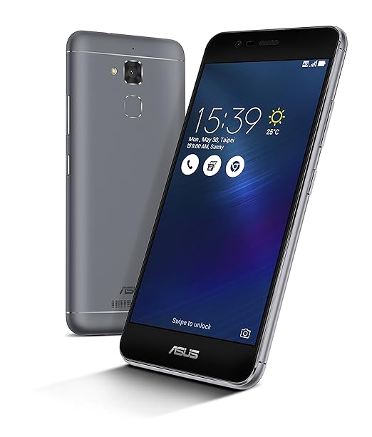 title=Asus ZenFone 3 Max Smartphone, Memoria Interna da 32 GB, Dual-SIM, Grigio