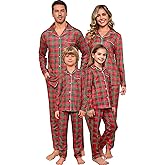 iClosam Christmas Family Matching Pajamas Set Long Sleeve Button Down Pjs Festival Party Sleepwear for Women Men