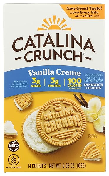 CATALINA CRUNCH VANILLA CREME SANDWICH COOKIES, 5.9OZ (14...