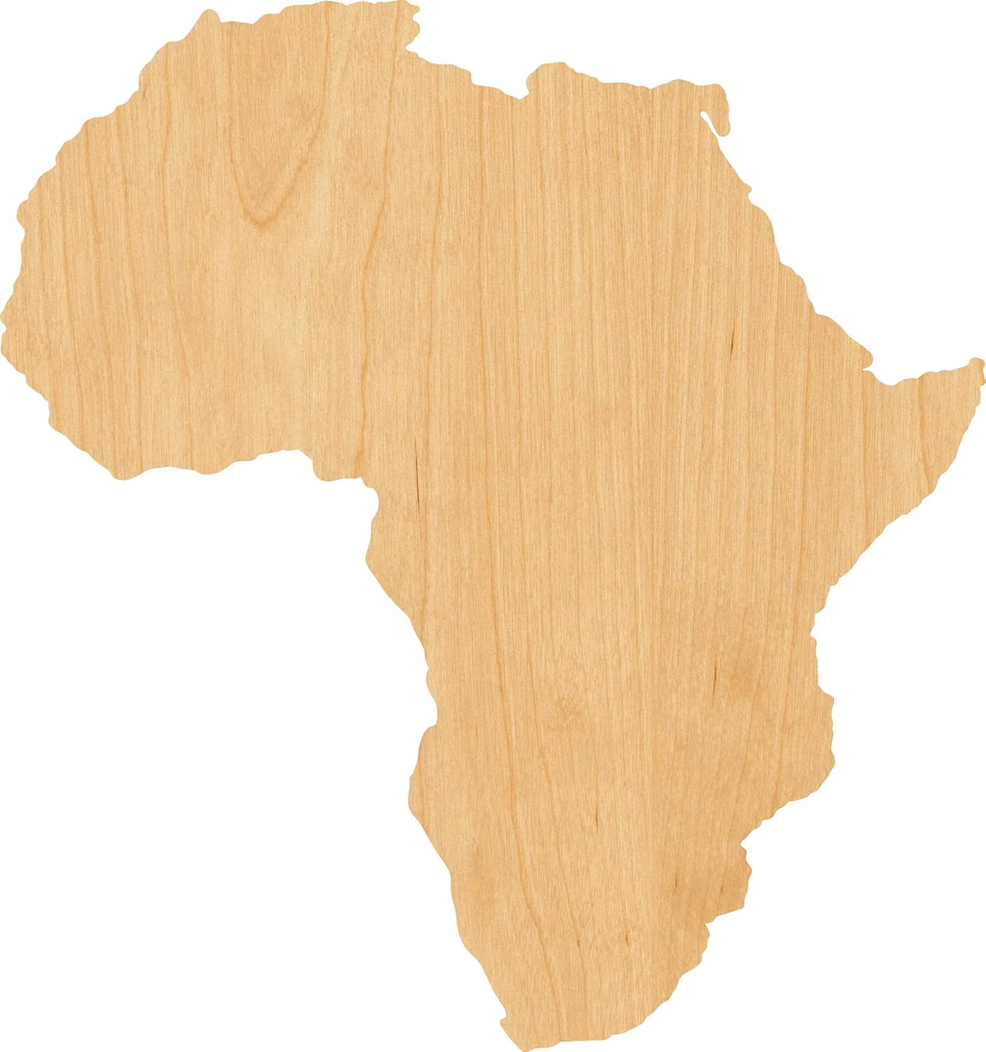 Mixed Media - Africa Laser Cut Out Wood Shape Craft Supply - 4 Inch