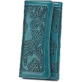 MEITRUE Women's Wallet Leather RFID Blocking Trifold Ladies Purse Embossed long Clutch Card Holder Phone Checkbook Organizer