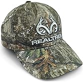Realtree 3D Logo Camo Deer Hunting Trucker Cap Hat for Men - RT Edge - Precurved Bill Mid Profile Structured Snapback Sweatband All Canvas