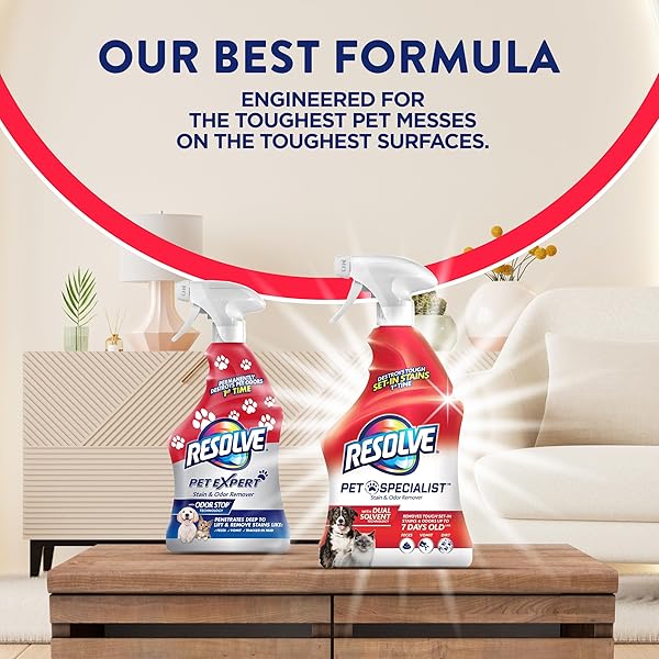 RESOLVE PET SPECIALIST CARPET CLEANER SPRAY – FOR REMOVAL OF PET STAINS & ODORS UP TO 7 DAYS OLD, 22OZ