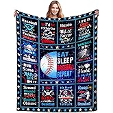 Zorkomr Baseball Blanket Gifts for Boys Kids Men Adults,Outdoor Baseball Stuff Baseball Throw Blanket Coach Gifts for Baseball Player Baseball Lover Team 50"x40"