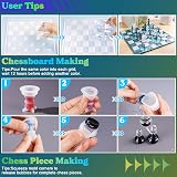 LET'S RESIN 25pc Chess Molds Set 3D Board & Pieces Epoxy Resin Kit view 5