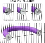 TeTupGa U Shape Parrot Perch Stand Purple Large Bird Cage Accessory view 6