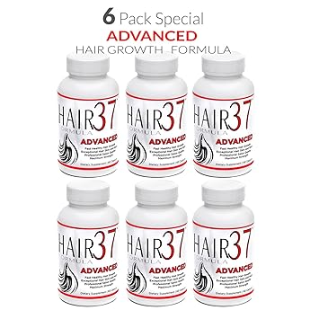6 Pack Hair Vitamins For Fast Hair Growth Hair Formula 37 Advanced Best Value On Vitamins For Hair