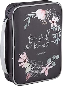 Creative Brands Natural Blessings Canvas Bible Cover, 7 x 10-Inch, Be Still & Know