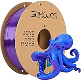 Silk PLA Filament 1.75mm Blue Purple Dual Color PLA 3D Printer Filament 2 in 1 Coextrusion 1KG Spool(2.2lbs) 3D Printing Filament Dimensional Accuracy +/- 0.03mm Fits for Most FDM 3D Printers