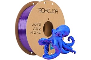 3DHoJor Silk PLA Filament 1.75mm Blue Purple Dual Color PLA 3D Printer Filament 2 in 1 Coextrusion 1KG Spool(2.2lbs) 3D Printing Filament Dimensional Accuracy +/- 0.03mm Fits for Most FDM 3D Printers