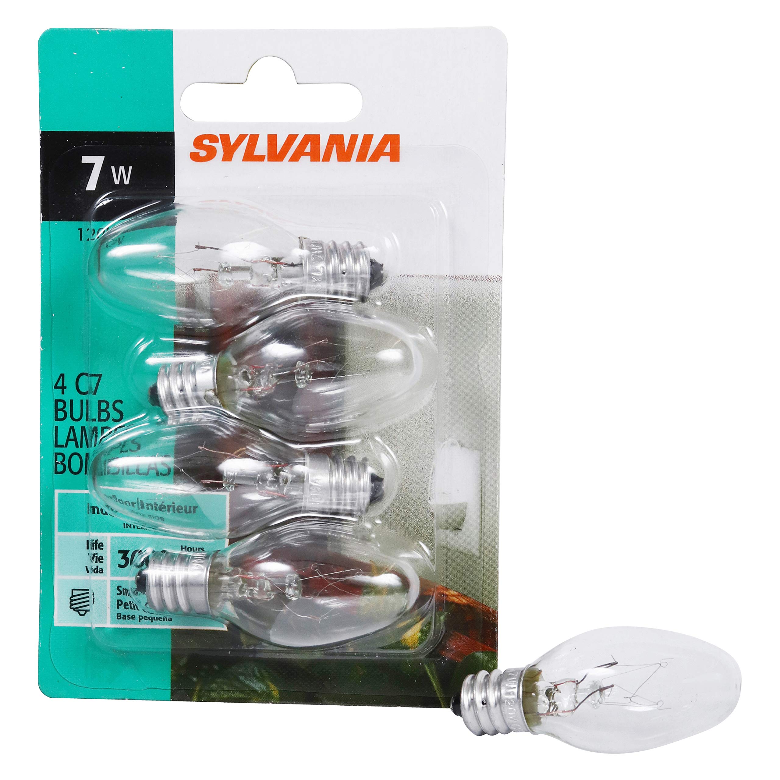 SYLVANIA Incandescent 7W C7 Night Light Bulb, E12