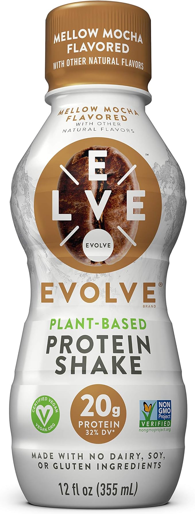 Evolve Protein Shake, Mellow Mocha, 20g Protein, 12 Fl Oz
