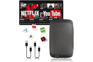 CINCIRUI 4 in 1 Wireless CarPlay Adapter Support YouTube/Netflix/TikTok/Play Store/TF Card, Upgraded CarPlay & Android Auto Wireless Adapter Smart CarPlay Ai Box Wired to Wireless Stream to Your Car