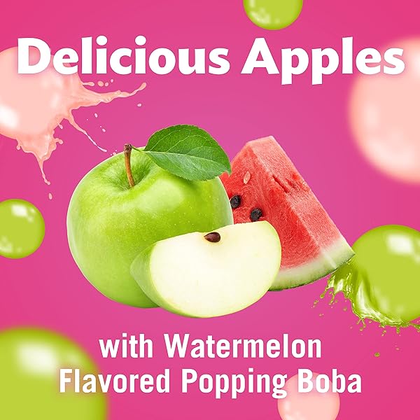 DEL MONTE BUBBLE FRUIT SOUR APPLE WATERMELON FRUIT CUP SNACKS, 3.5 OZ (PACK OF 1, 4 COUNT)