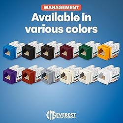 Everest Media Solutions 90° Angled CAT6A Keystone