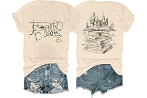 BESTLUCKY Magical Shirts for Women Flourish and Blotts Shirt Book Tshirt Wizard Costume Clothes