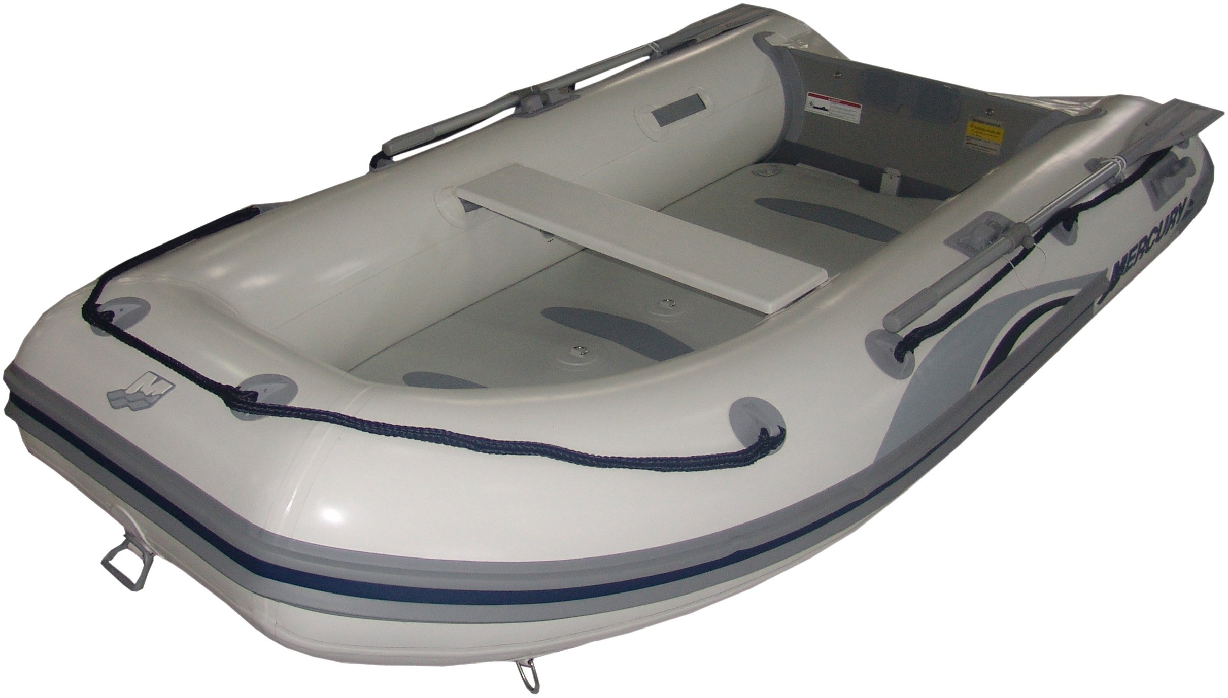 2010 Mercury 310 Air Deck Hypalon Inflatable Boat, White, 10Feet 2