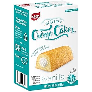 Katz Gluten Free Vanilla Crème Cakes | Dairy Free, Nut Free, Soy Free, Gluten Free | Kosher (6 Packs of 6 Crème Cakes, 8.8 Ounce Each)